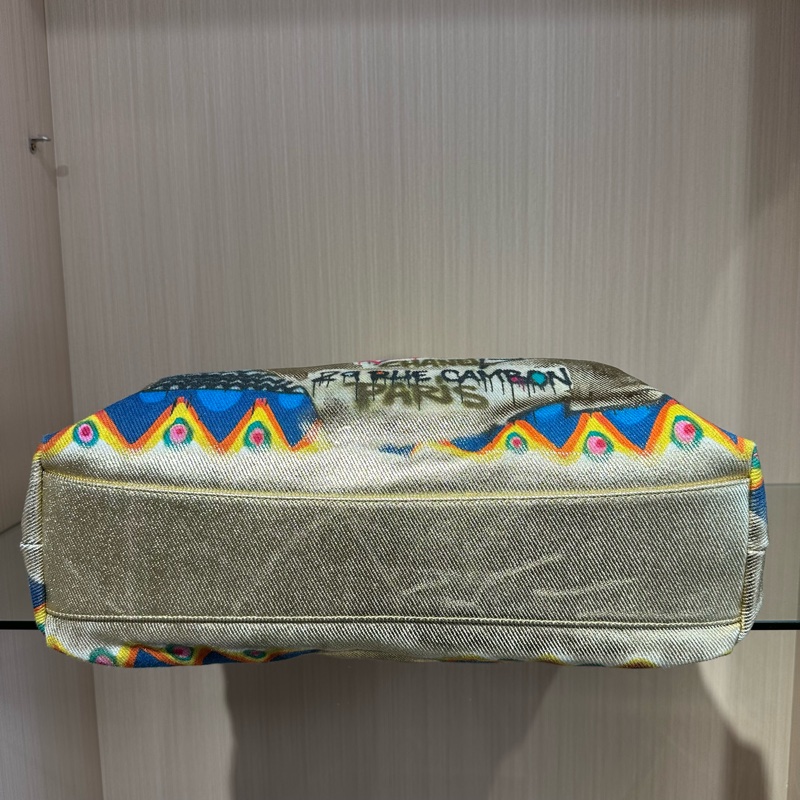 CHENEL香奈兒塗鴉帆布包大號-4