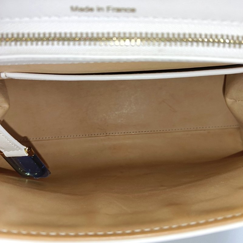 DELVAUX Brillant中號綠色牛皮鉚釘手提包單肩包斜挎包銀色五金-6