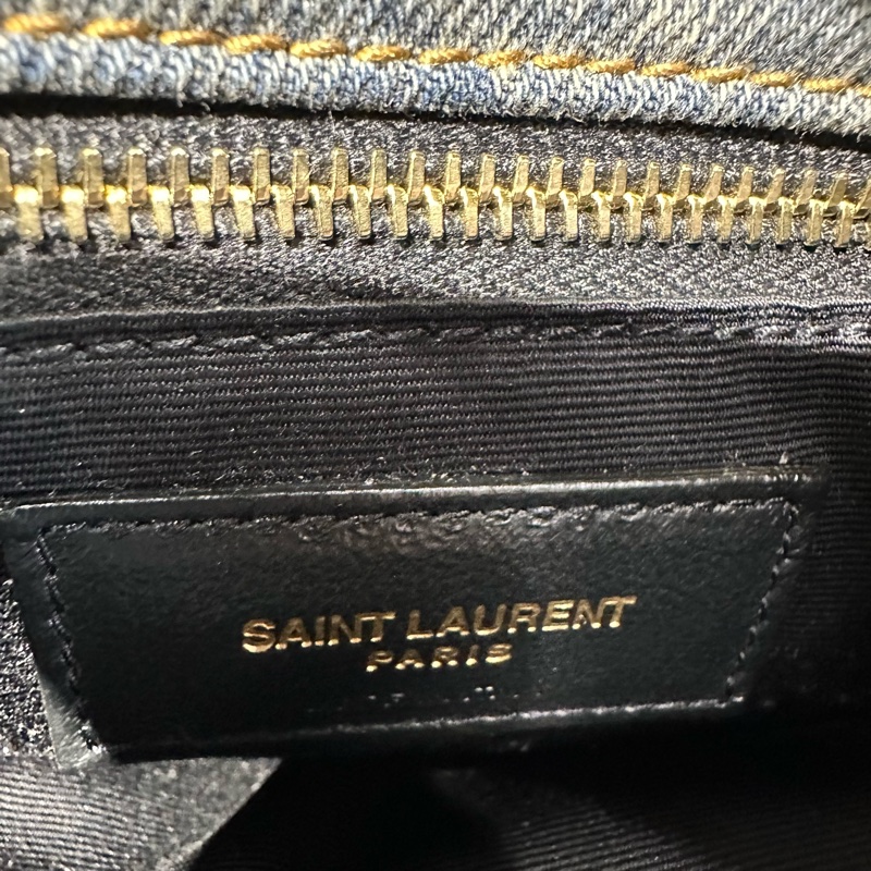 YSL聖羅蘭 LOULOUPUFFE 棉雲朵包 枕頭包 牛仔藍色-7