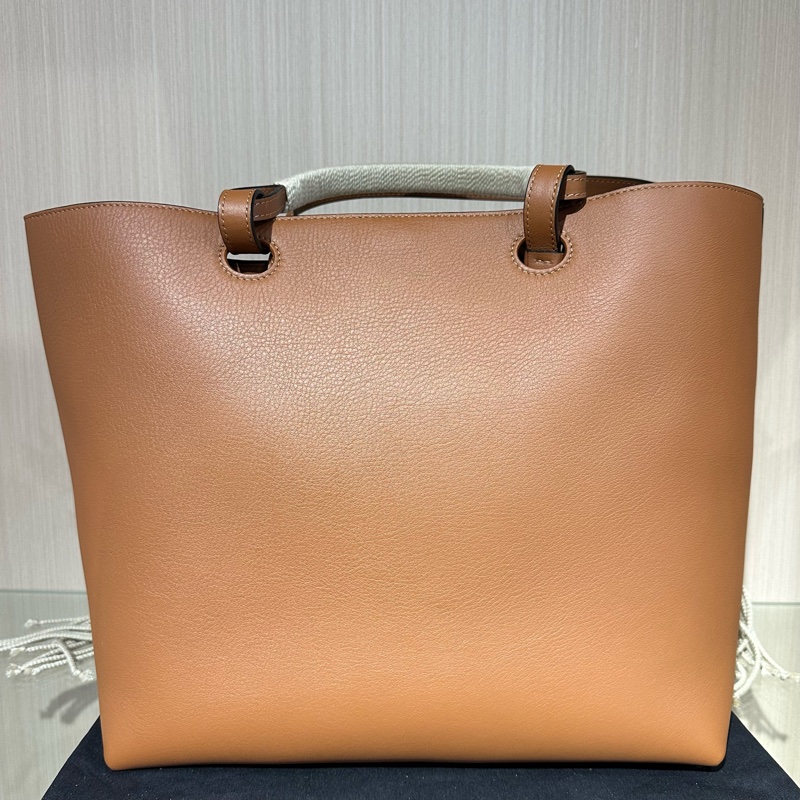 LOEWE羅意威 Anagram流蘇編織小牛皮 托特包 棕色-3