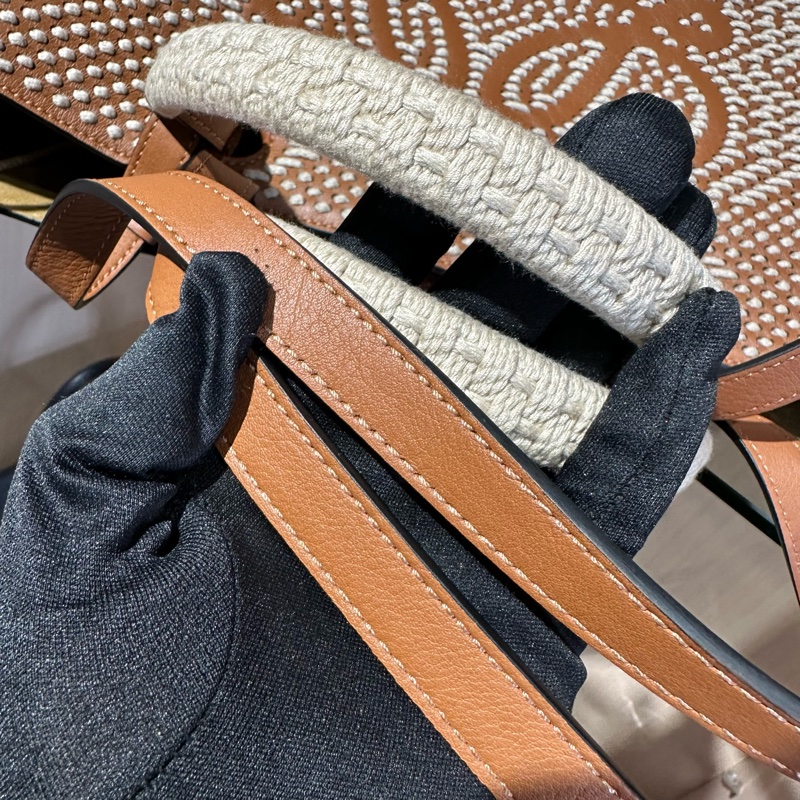 LOEWE羅意威 Anagram流蘇編織小牛皮 托特包 棕色-8