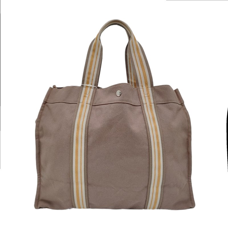 HERMES Escale 鑽石灰帆布手提包 銀色五金 子袋-0