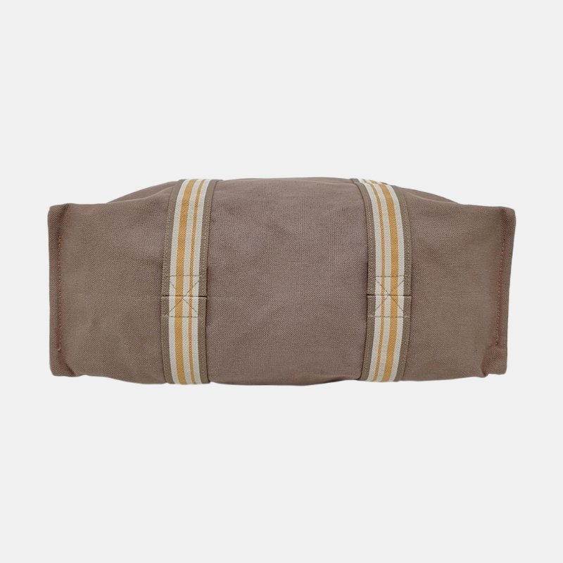 HERMES Escale 鑽石灰帆布手提包 銀色五金 子袋-5