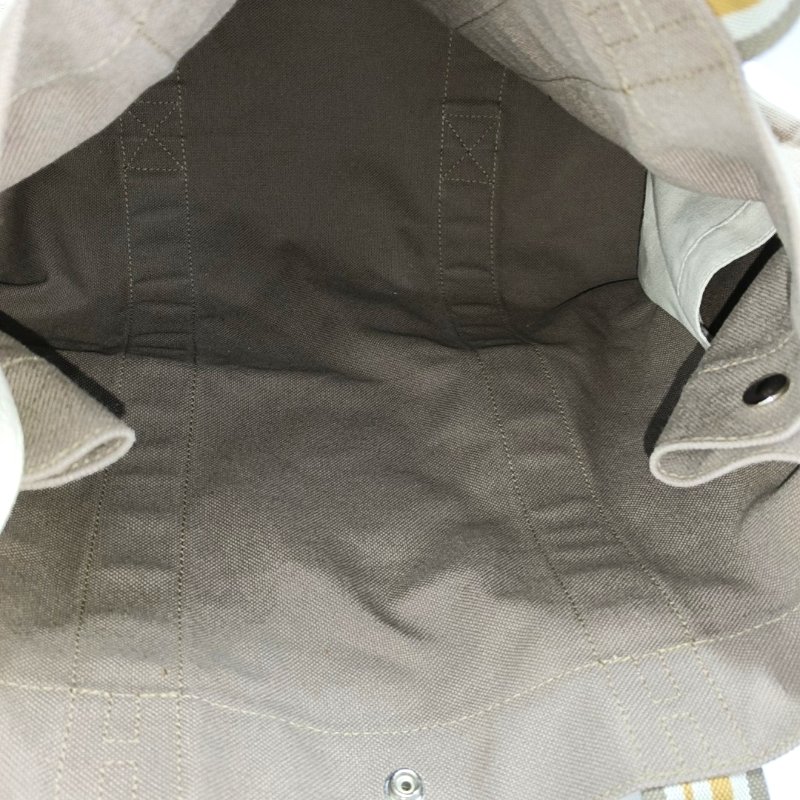 HERMES Escale 鑽石灰帆布手提包 銀色五金 子袋-6