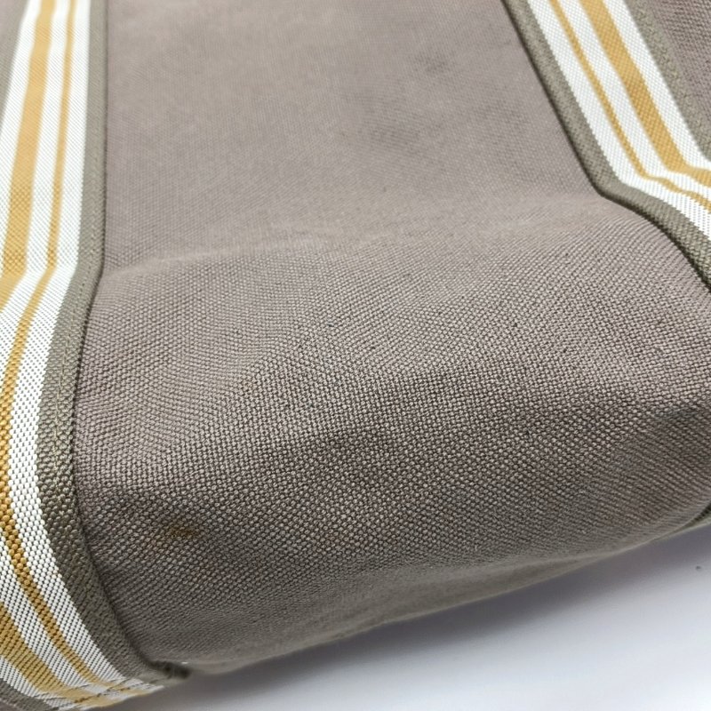 HERMES Escale 鑽石灰帆布手提包 銀色五金 子袋-8