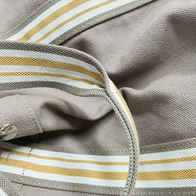 HERMES Escale 鑽石灰帆布手提包 銀色五金 子袋-9