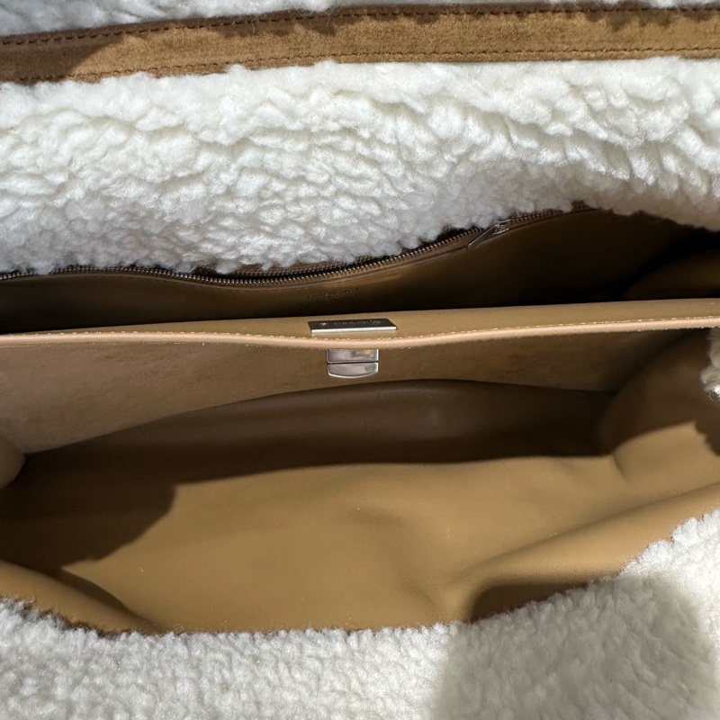 巴黎世家Rodeo絨面皮 單肩包 大號 褐色-6