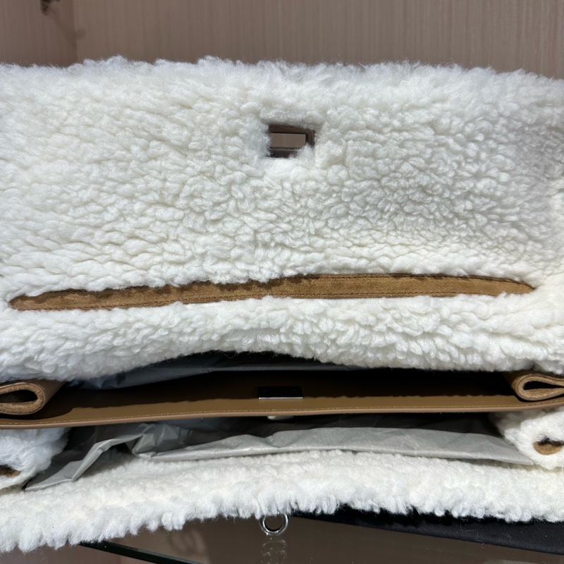 巴黎世家Rodeo絨面皮 單肩包 大號 褐色-9