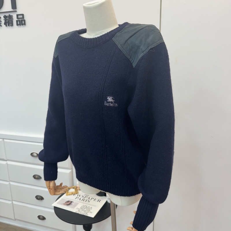 Burberry 皮拼羊毛衣 秋冬-2