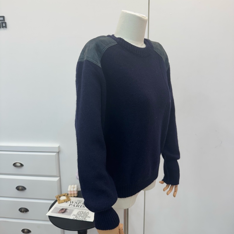 Burberry 皮拼羊毛衣 秋冬-3