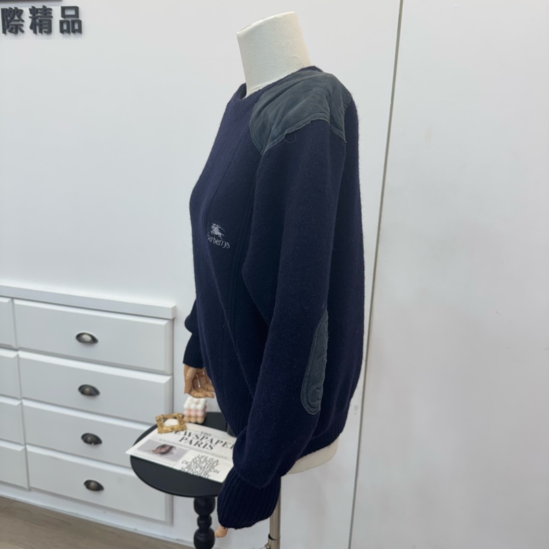 Burberry 皮拼羊毛衣 秋冬-5