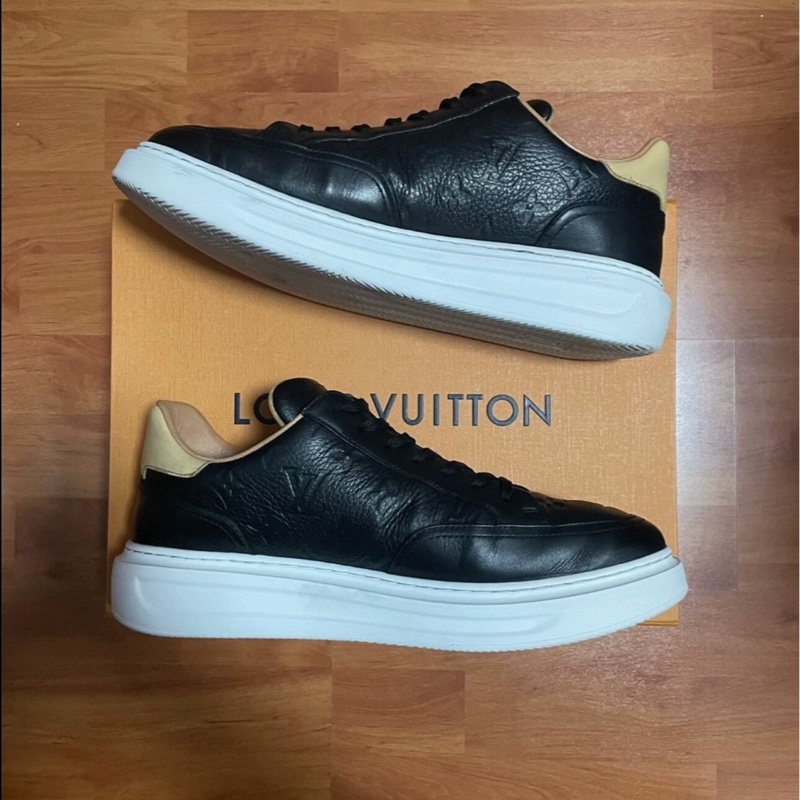 Lv Beverly Hills浮雕壓印低幫牛皮板鞋 男款 黑色 42碼-1