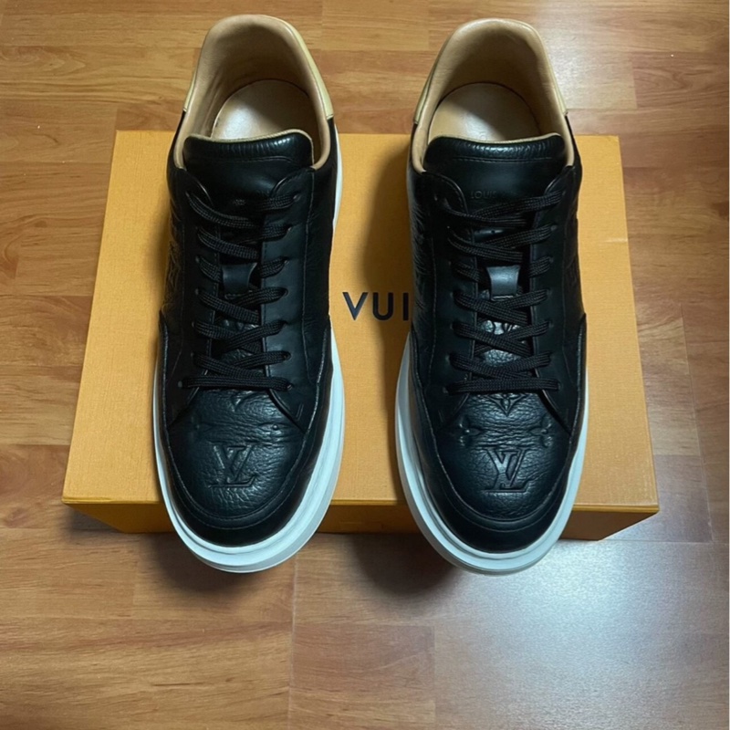 Lv Beverly Hills浮雕壓印低幫牛皮板鞋 男款 黑色 42碼-2