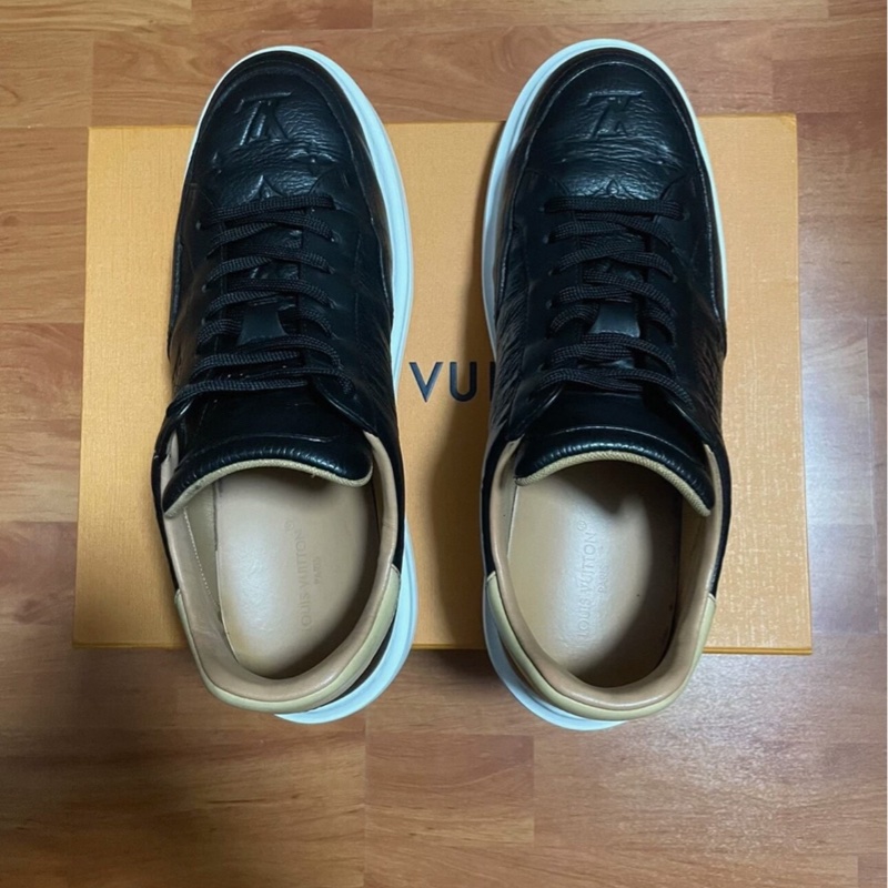 Lv Beverly Hills浮雕壓印低幫牛皮板鞋 男款 黑色 42碼-3