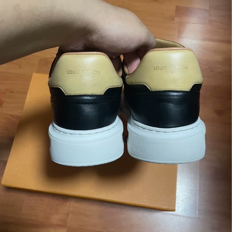 Lv Beverly Hills浮雕壓印低幫牛皮板鞋 男款 黑色 42碼-6