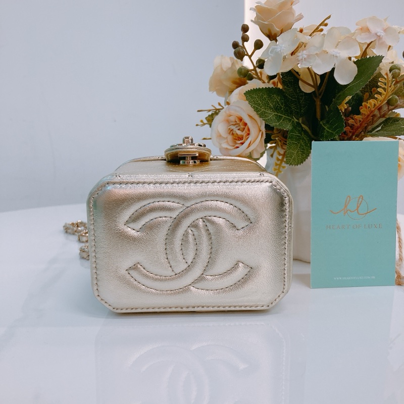 MS0517 Chanel 香奈兒經典迷你盒子鍊帶包包Vanity Case Mini Lambskin-4