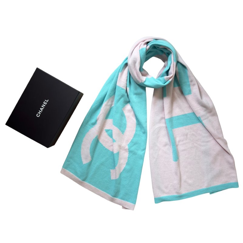 CHANEL CC 純羊絨 圍巾-0