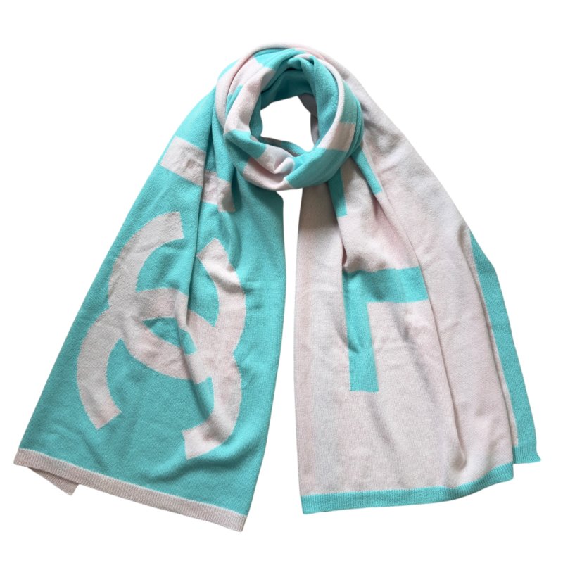 CHANEL CC 純羊絨 圍巾-2