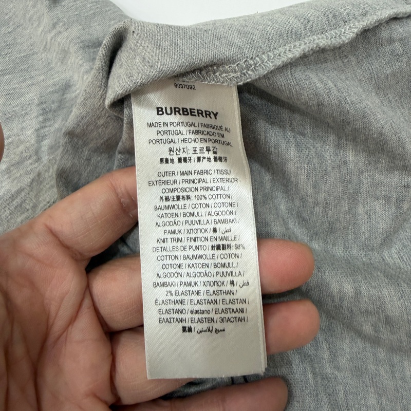 Burberry 灰色 Don't Believe Everything You Think 短袖 圓領 T恤-13