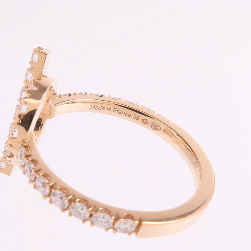 HERMES 18K玫瑰金Finesse Ring鑽石戒指Hermes#55/US#7.25-4