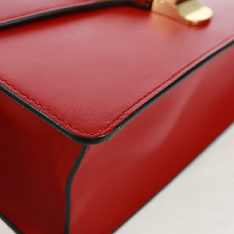 【日本直送】GUCCI Silvi Sherry Line 皮革雙肩包 紅色金色 421882 正品 BA9495V-13