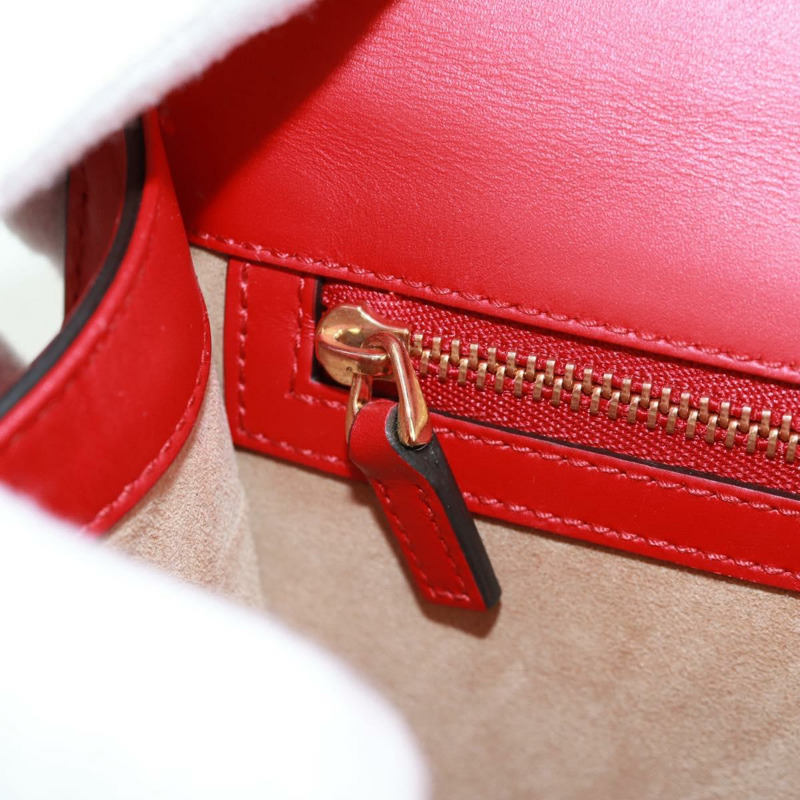 【日本直送】GUCCI Silvi Sherry Line 皮革雙肩包 紅色金色 421882 正品 BA9495V-21