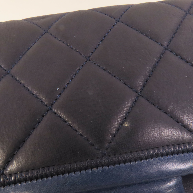 CHANEL 牛皮皮革Chain Sholder Bag銀扣肩背袋-15