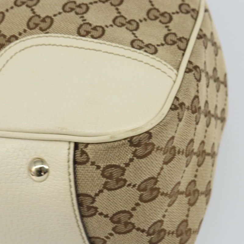 【日本直送】GUCCI GG帆布織帶雪莉系列手提包 米色 金色 163805 正品 162183-13