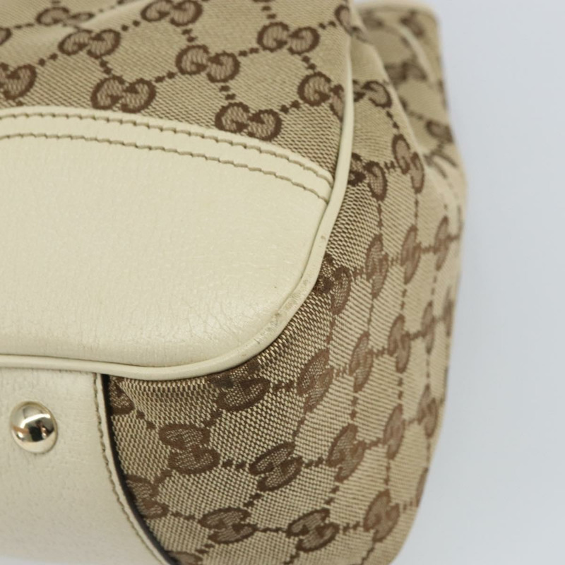 【日本直送】GUCCI GG帆布織帶雪莉系列手提包 米色 金色 163805 正品 162183-15