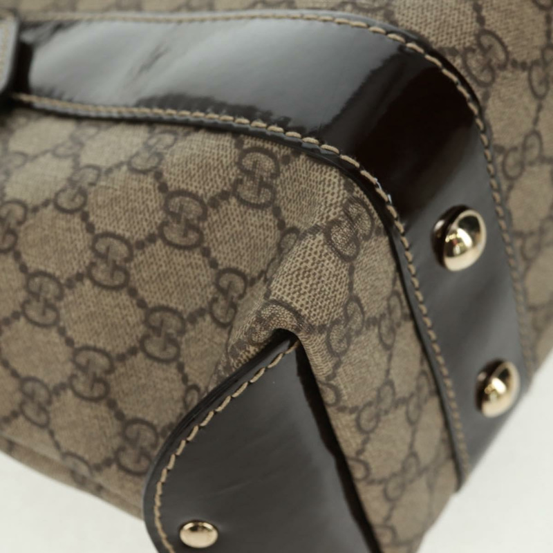 【日本直送】GUCCI GG Supreme 托特包 PVC 米色 金色 203521 正品 162307V-7