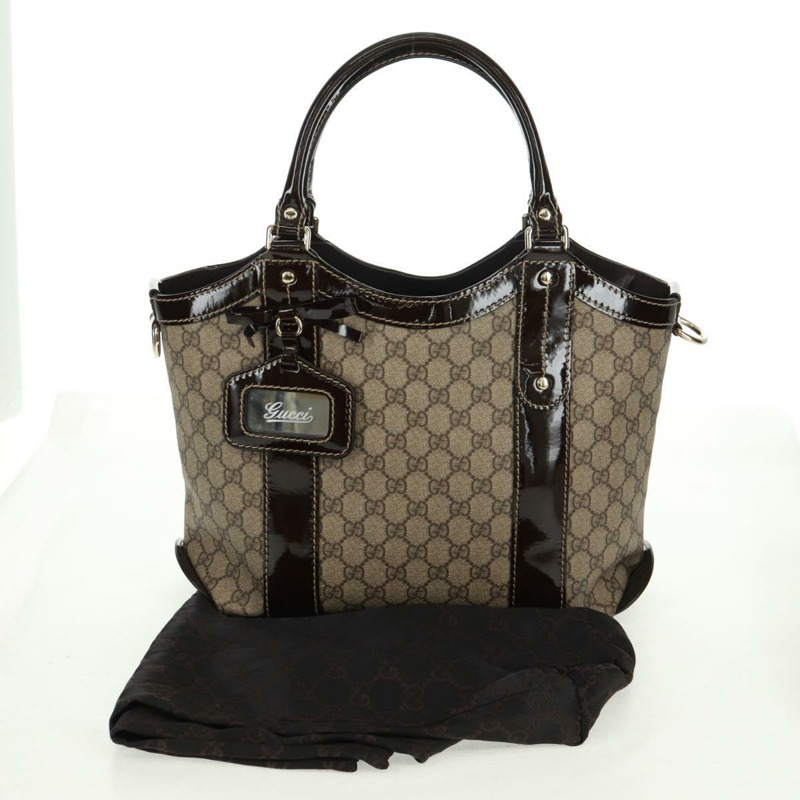 【日本直送】GUCCI GG Supreme 托特包 PVC 米色 金色 203521 正品 162307V-11