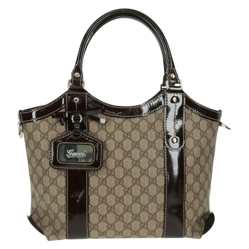 【日本直送】GUCCI GG Supreme 托特包 PVC 米色 金色 203521 正品 162307V-12