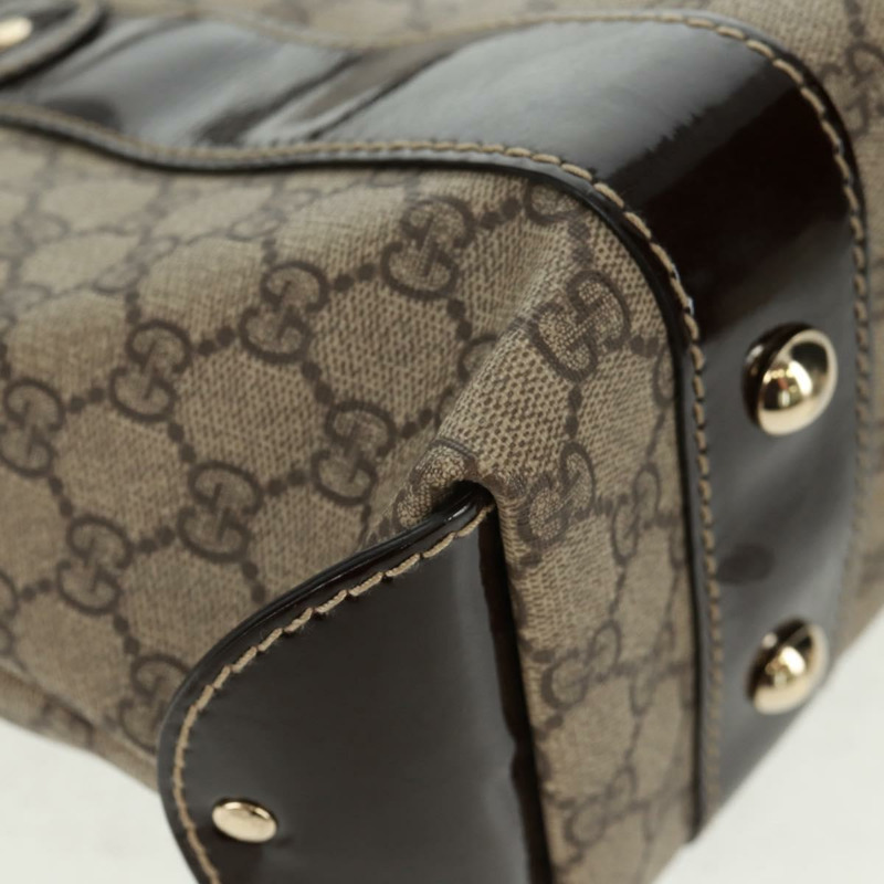 【日本直送】GUCCI GG Supreme 托特包 PVC 米色 金色 203521 正品 162307V-15