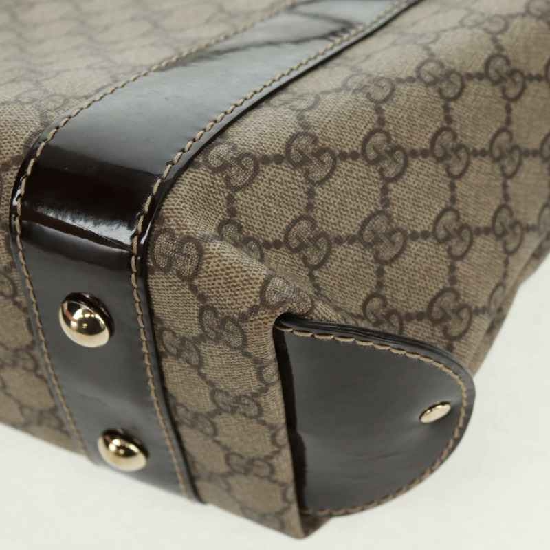 【日本直送】GUCCI GG Supreme 托特包 PVC 米色 金色 203521 正品 162307V-16