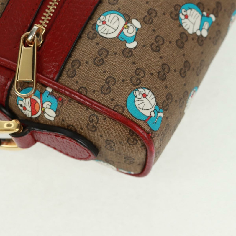 【日本直送】GUCCI Micro GG Supreme Doraemon 聯名手袋 PVC 米色 647784 正品 163341M-8
