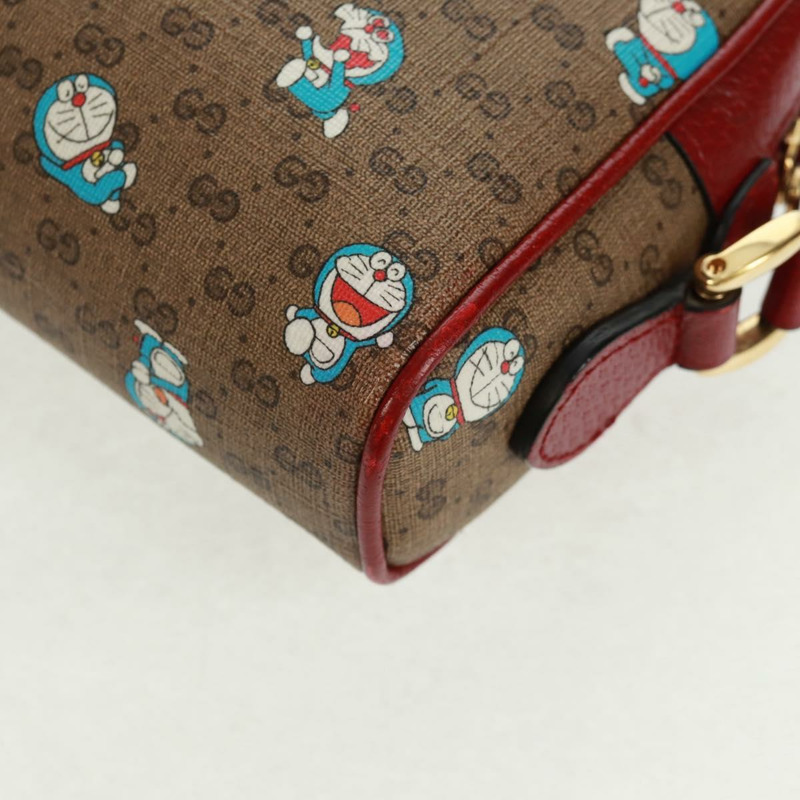 【日本直送】GUCCI Micro GG Supreme Doraemon 聯名手袋 PVC 米色 647784 正品 163341M-16