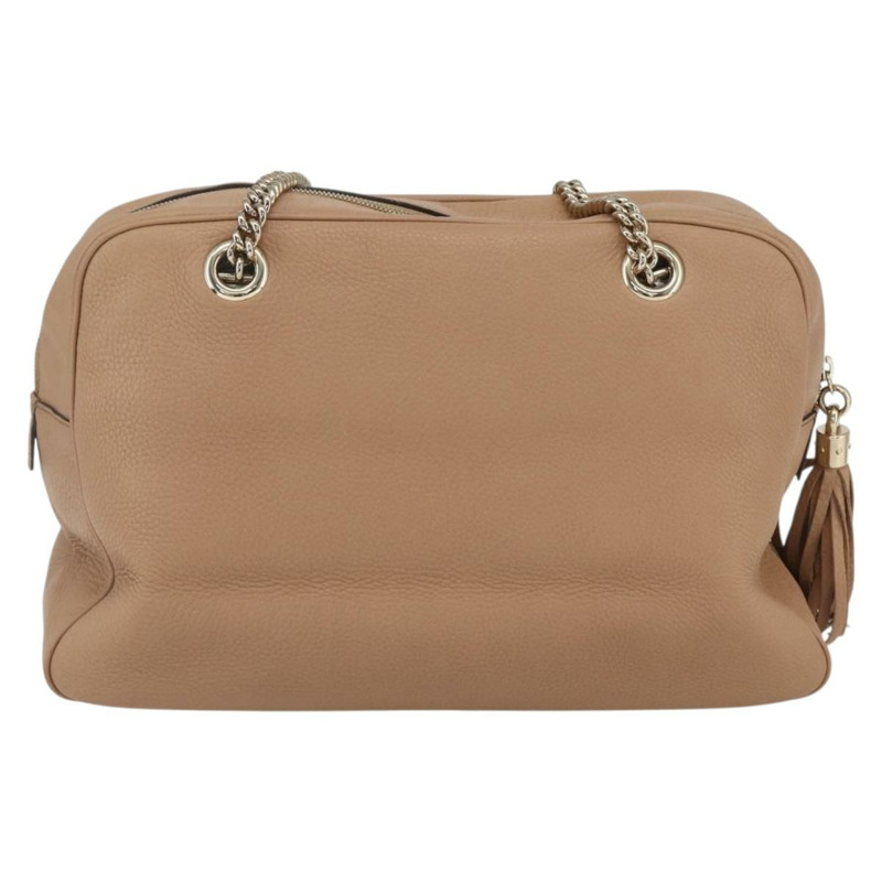 【日本直送】GUCCI 互扣鏈條肩背包 皮革 粉紅金 353126 正品 164096V-1