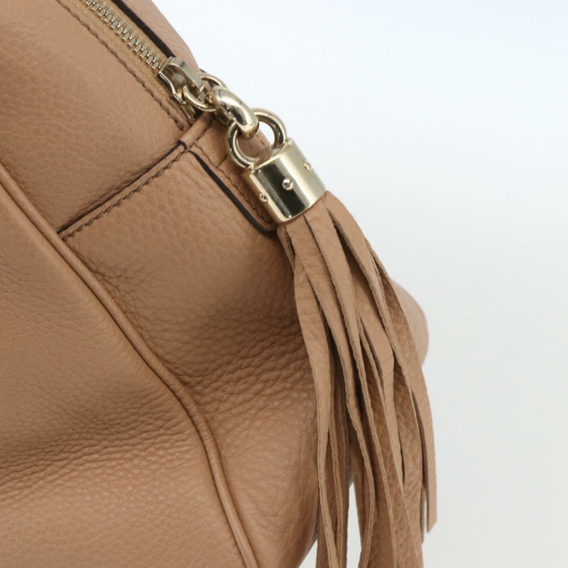 【日本直送】GUCCI 互扣鏈條肩背包 皮革 粉紅金 353126 正品 164096V-8