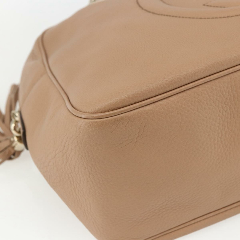 【日本直送】GUCCI 互扣鏈條肩背包 皮革 粉紅金 353126 正品 164096V-14