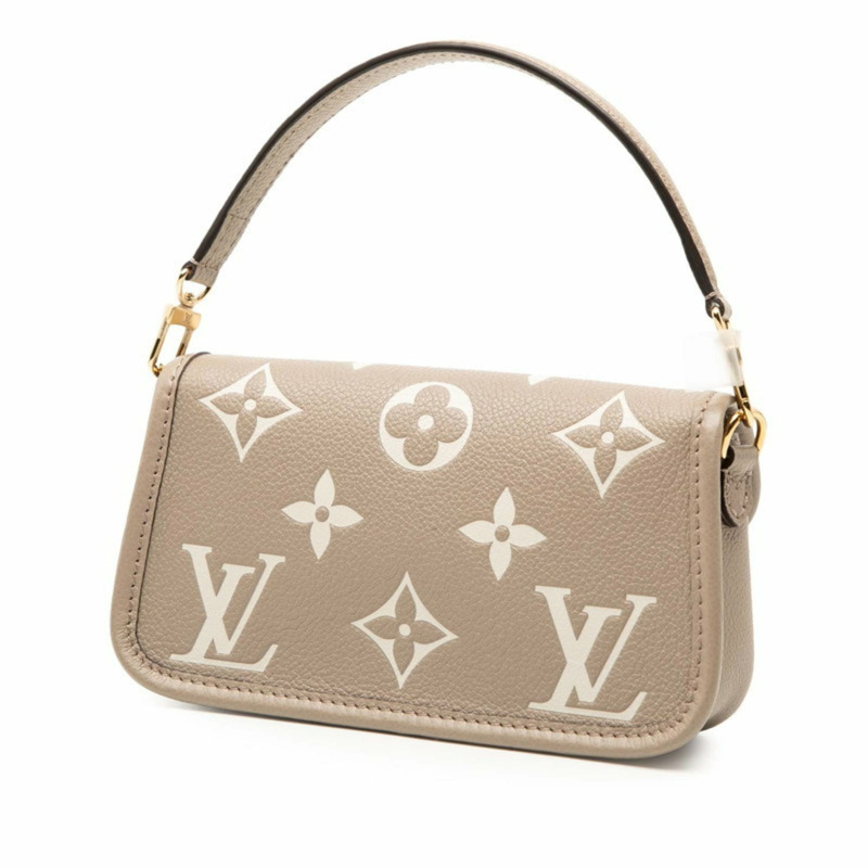 路易威登 Monogram Empreinte Nano Diane 手提包/單肩包，兩用款，M46583，灰褐色/米色皮革，女士款，LOUIS VUITTON-1