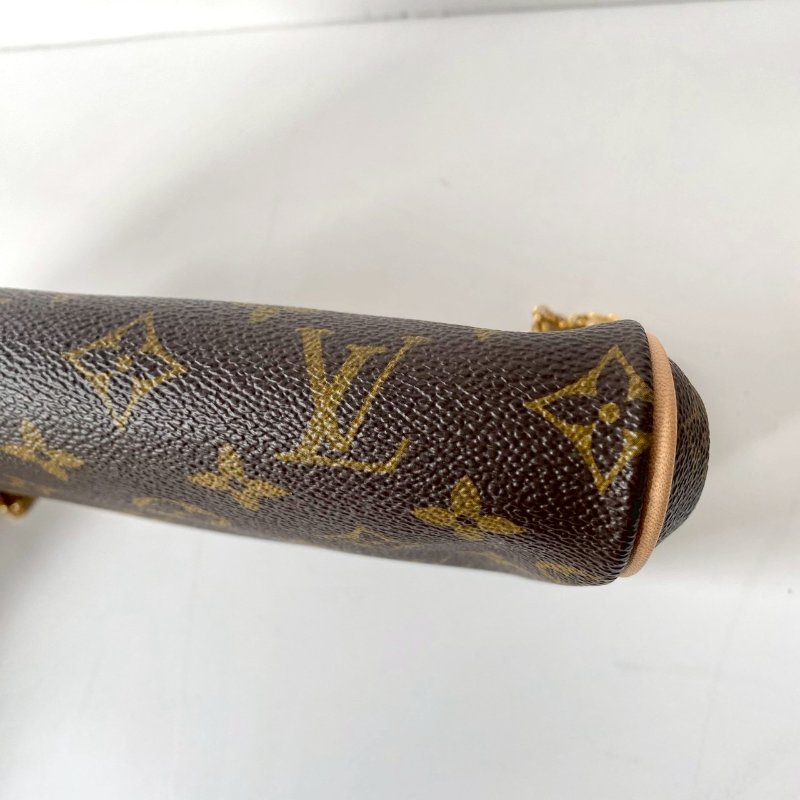 LV Monogram Eva 原花 帆布 金鏈 斜背 肩背 兩用包 M95567-7