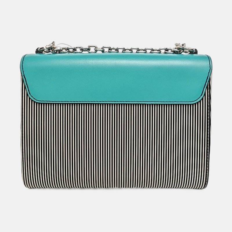 LOUIS VUITTON TWIST中號藍色牛皮斜挎包單肩包銀色五金可拆卸肩帶-4