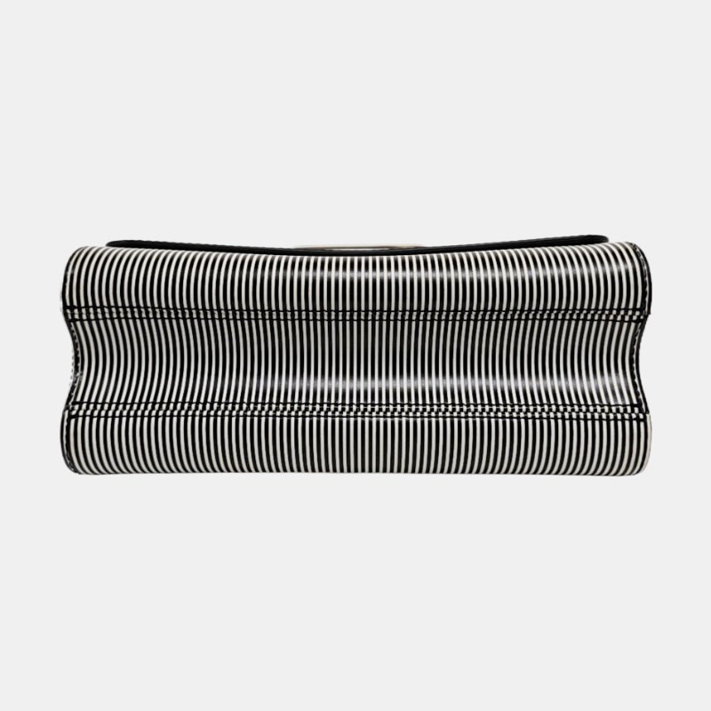 LOUIS VUITTON TWIST中號藍色牛皮斜挎包單肩包銀色五金可拆卸肩帶-5