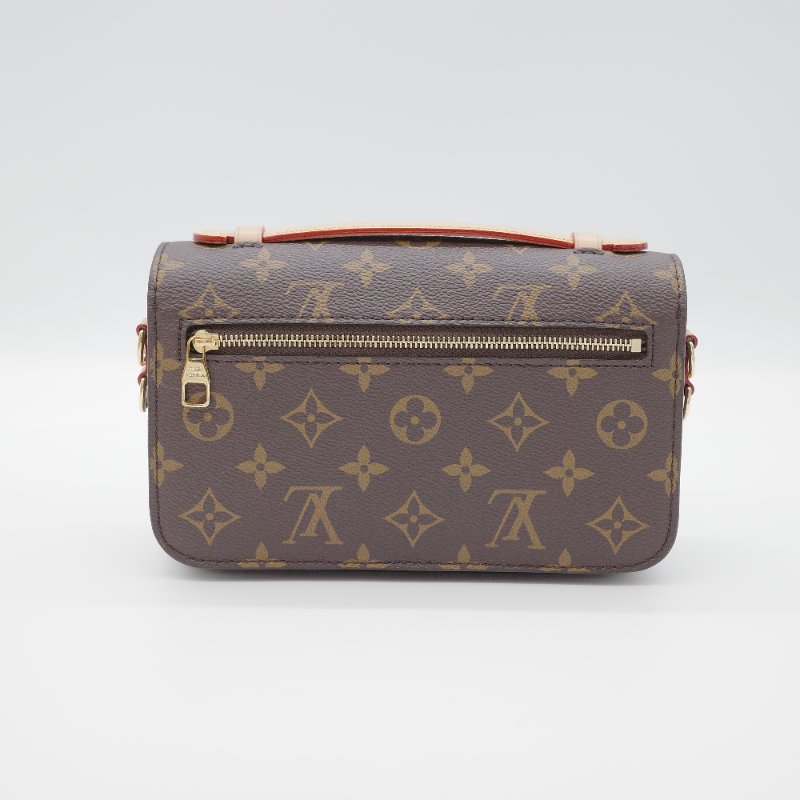 Louis Vuitton 路易威登 Pochette Métis East West 經典 老花 牛皮帆布 斜背包-3