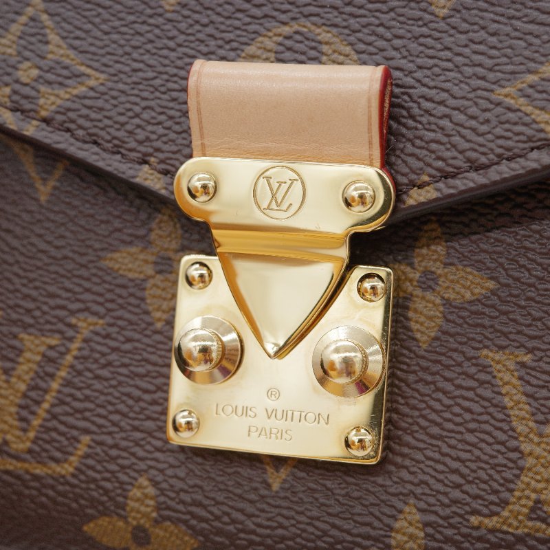 Louis Vuitton 路易威登 Pochette Métis East West 經典 老花 牛皮帆布 斜背包-11