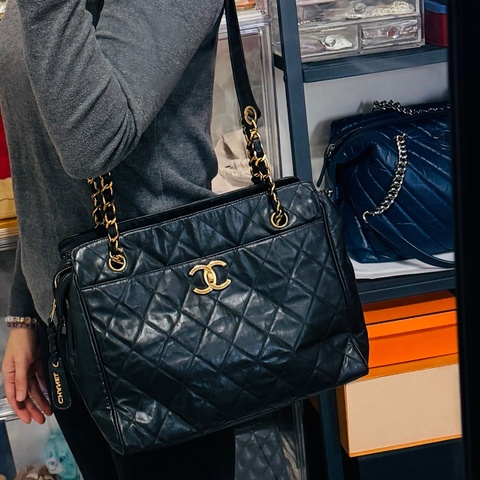 隨便甜賣chanel香奈兒24 K金 肩背托特包 很輕又好裝的實揹款