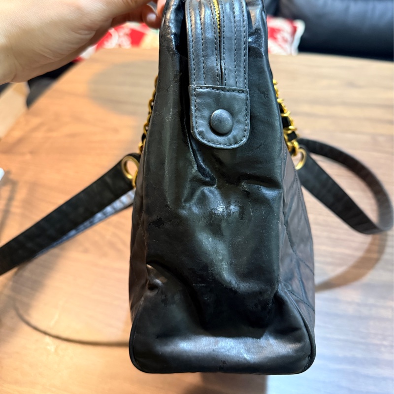 隨便甜賣chanel香奈兒24 K金 肩背托特包 很輕又好裝的實揹款-25