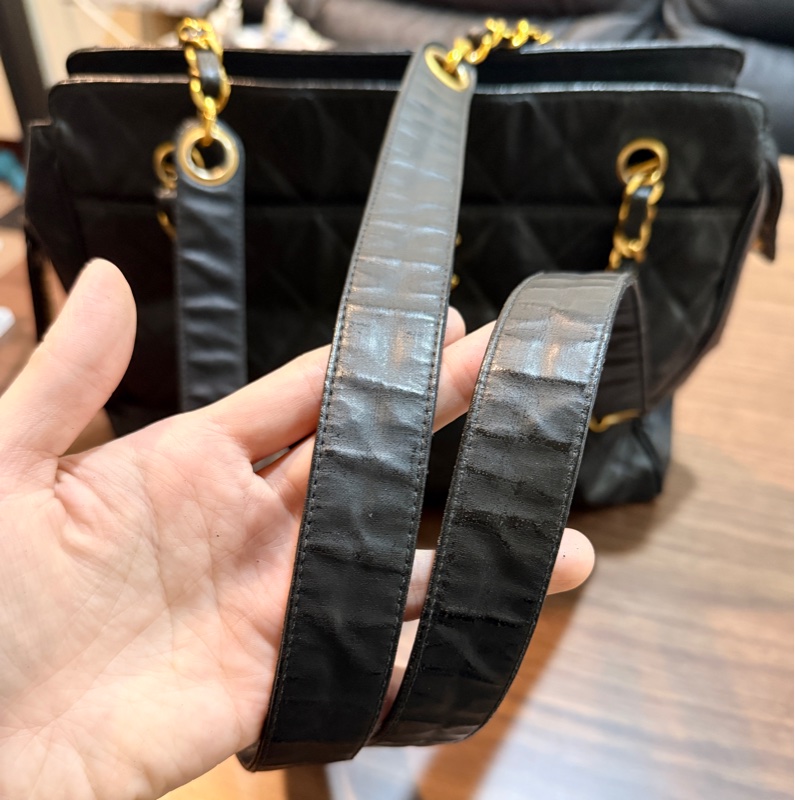 隨便甜賣chanel香奈兒24 K金 肩背托特包 很輕又好裝的實揹款-46