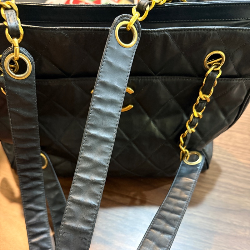 隨便甜賣chanel香奈兒24 K金 肩背托特包 很輕又好裝的實揹款-47