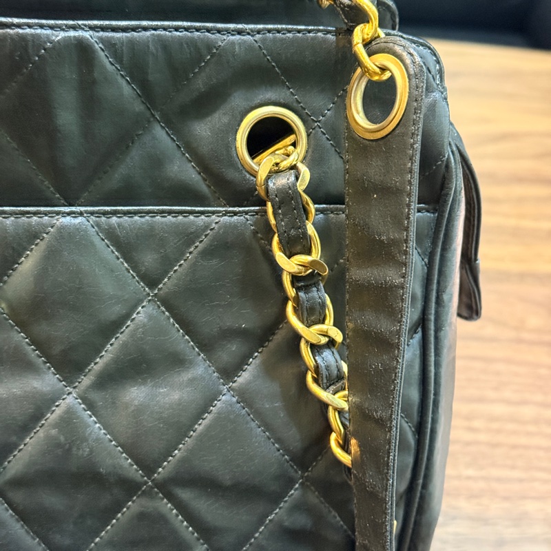 隨便甜賣chanel香奈兒24 K金 肩背托特包 很輕又好裝的實揹款-52